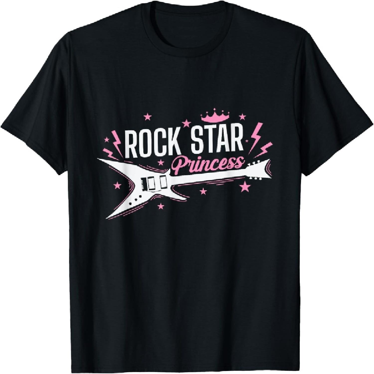 Rock Star Princess Guitar Music T-Shirt XXXXXL разноцветный