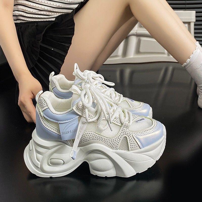 Women s Spring Summer Chunky Sole Dad Shoes Casual Fashion Versatile Platform Sneakers 35