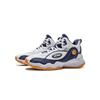 Li Ning Kids Fashion Trend Low Top Basketball Shoes Kids Sneakers White Blue YKBV042-1