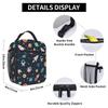 Cartoon Astronauts Riding Rocket Pattern Insulated Lunch Bag for Women Kids Leakproof Food Boxes Thermal Lunch Box Tote