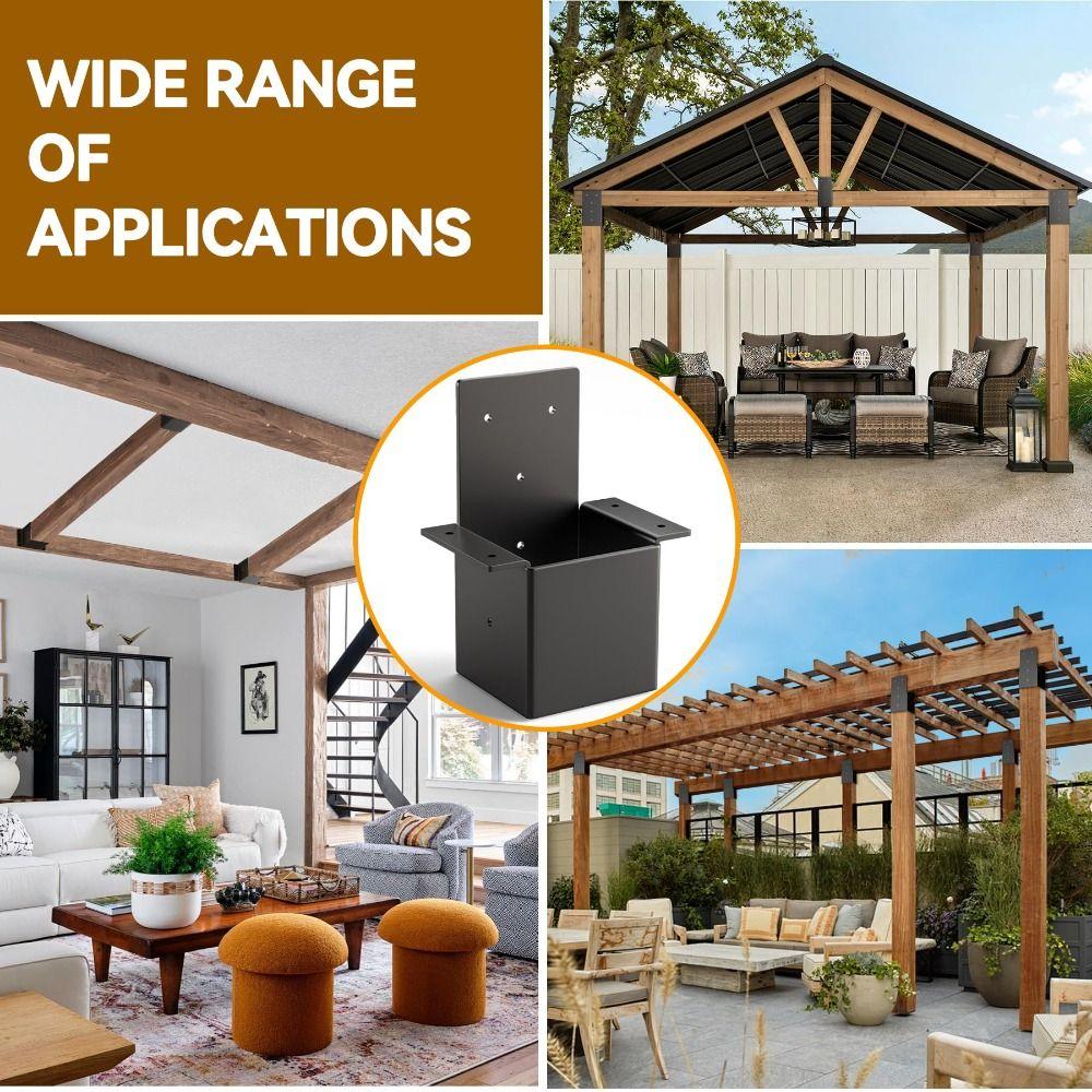 Metal Deck Railing Connector Wall Mounted Fashionable Metal Bracket Pergola Accessories  Outdoor