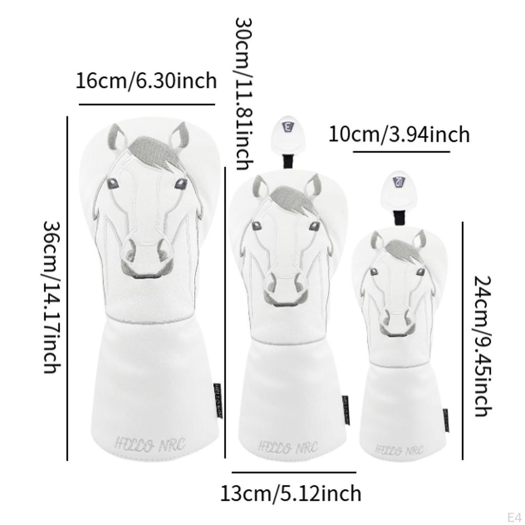 3 Pack Golf Wood Headcovers for Club