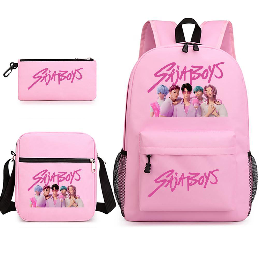 K-POP Demon Hunter Girl Group Children's Backpack, Pencil Case, and Shoulder Bag Set for Middle School Students