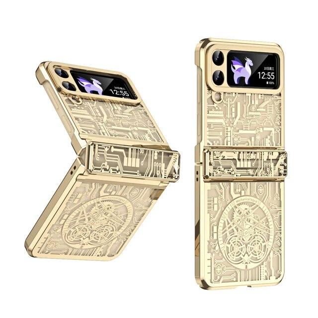 For Samsung Z Flip 4 Anti-Dust Plating Protection Case for Samsung Galaxy Z Flip4 Flip 4 Zflip4 Cell Phone Bag Folding Covers