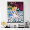Disney Diamond Painting Alice in Wonderland Animation Cartoon Cross Stitch Diamond Painting Mosaic Embroidery Wall 5D DIY Artist Home Decor Gift