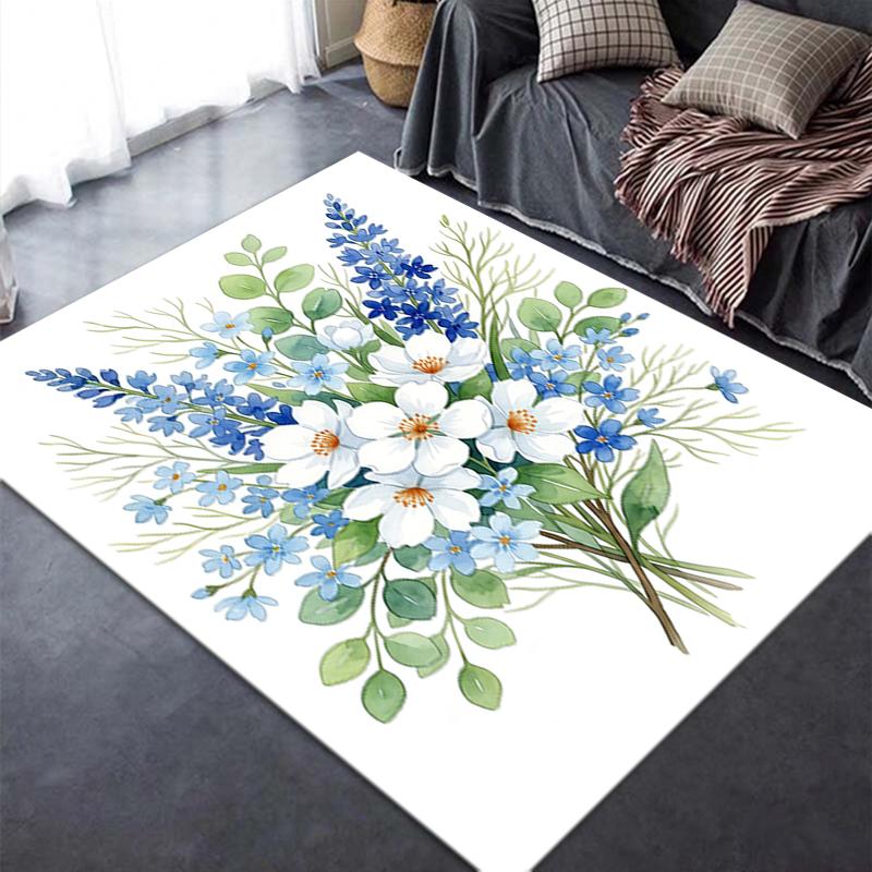 2025 New Flower Carpet Rug for Living Room Bedroom Home Sofa Decoration,Kids play Non-slip Floor Mat