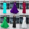 White Flowing Chiffon Beach Dress with Large Hem Skirt - Summer Long Style for Women