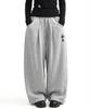 Damiswi Cross Wide One-Pleat Sweatpants_Gray