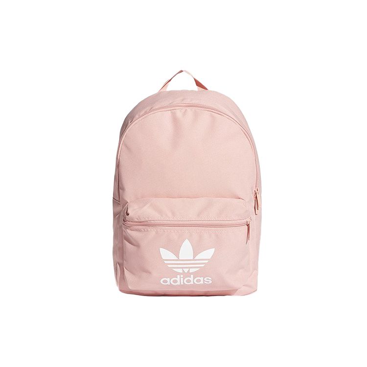 Adidas Originals Classic Logo Casual Sports Large Capacity Polyester Backpack Women Backpack Pink ED8671 Pink