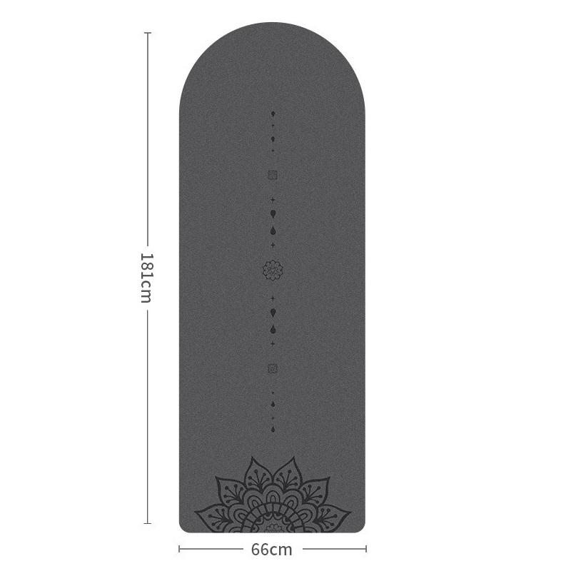 Coconut Fiber PU Rubber Anti Slip Yoga Mat Thickened Custom Arch Curve Fitness Mat Semicircle Shape Pilates Mat 181*66*5mm