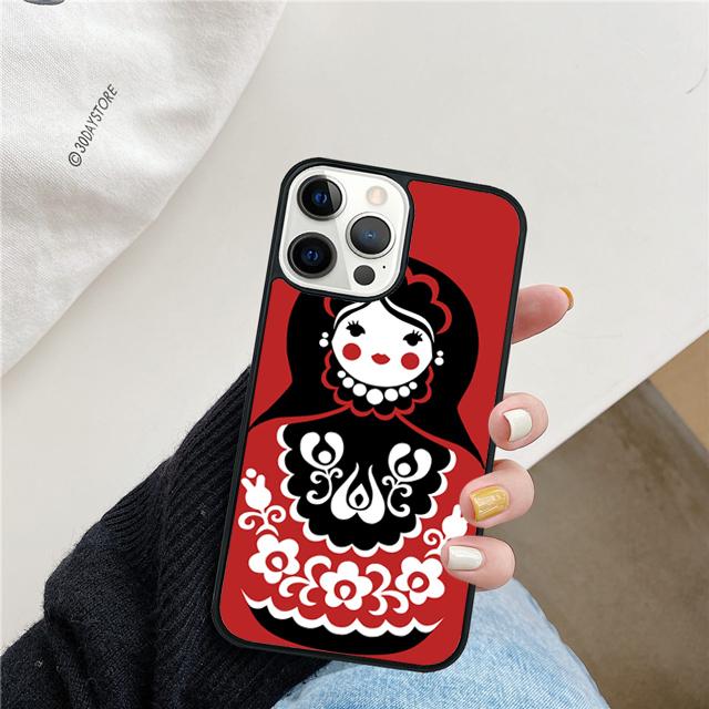 Babushka Matryoshka Red Russian Doll Phone Case Cover For iPhone 17 Air 15 16 14 13 Pro Max 12 11 Pro Max Max Plus