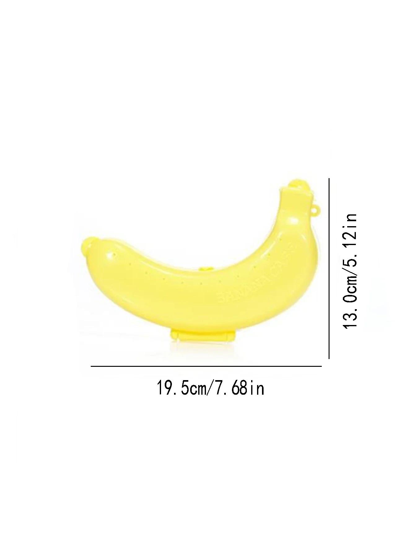 

Durable Plastic Banana Storage Box - Portable, Reusable Fruit Container with Clip-On Lid, Ideal for Travel and Outdoor Use жовтий