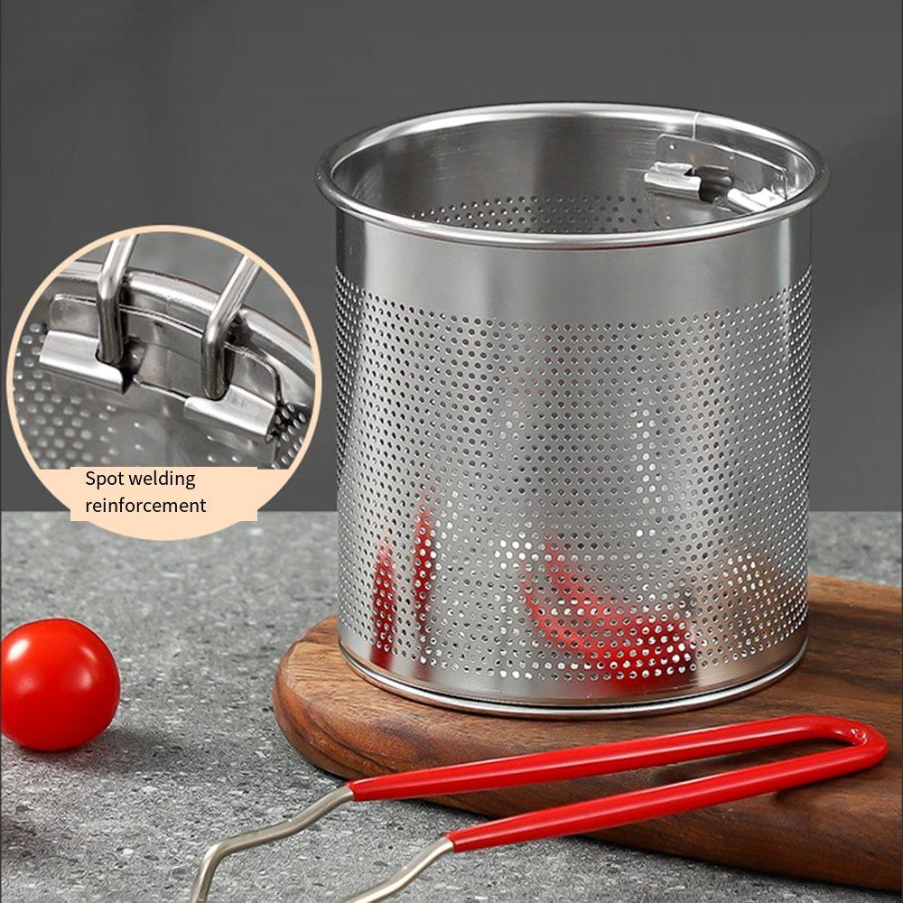Mini Chicken Fried Pan 304 Stainless Steel Frying Strainer Basket Tempura Deep Fryer Pot  Kitchen