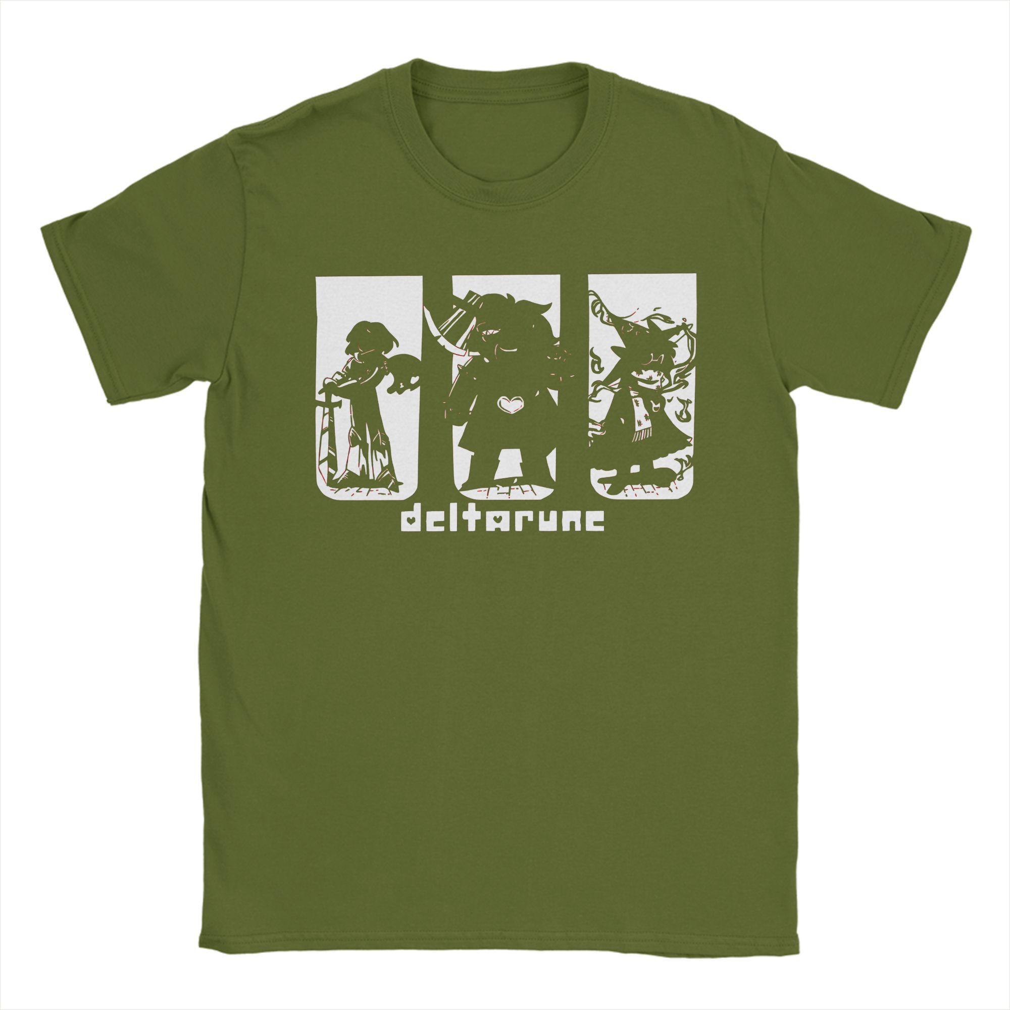 

Funny Deltarune Trio T-Shirt Men Crew Neck 100% Cotton T Shirts Short Sleeve Tees Plus Size Clothes 4XL