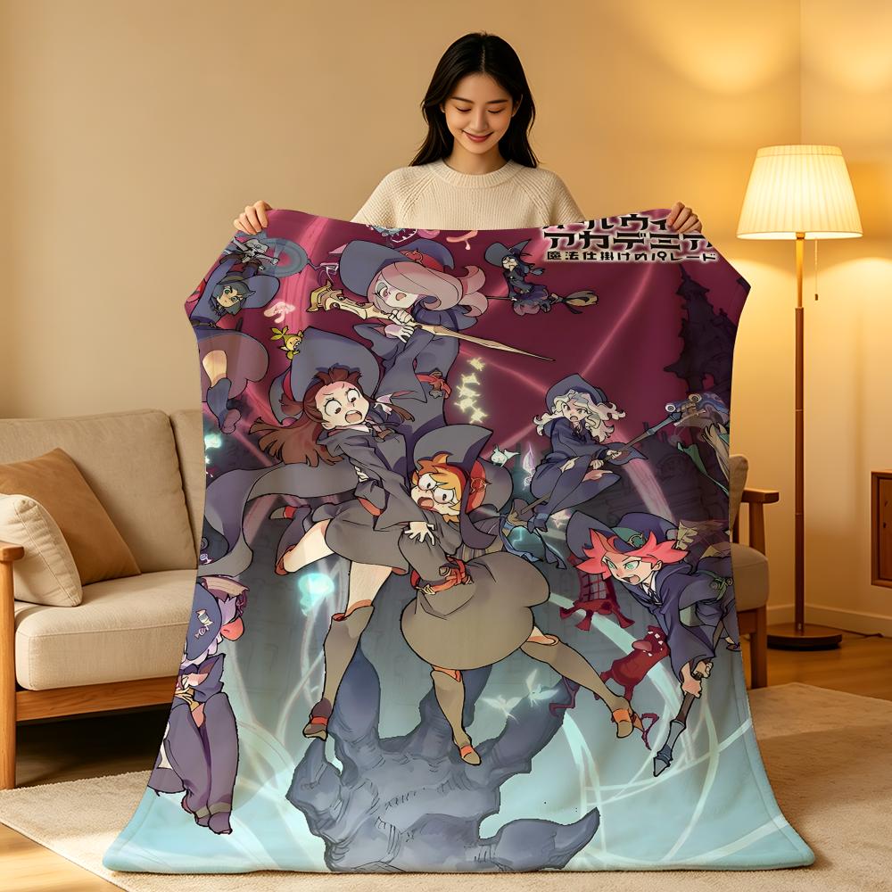 Anime L-Little W-Witch A-Academia Throw hot High-Density Short Plush Blanket Soft Skin-Friendly for Sofa Nap Room 75X95CM