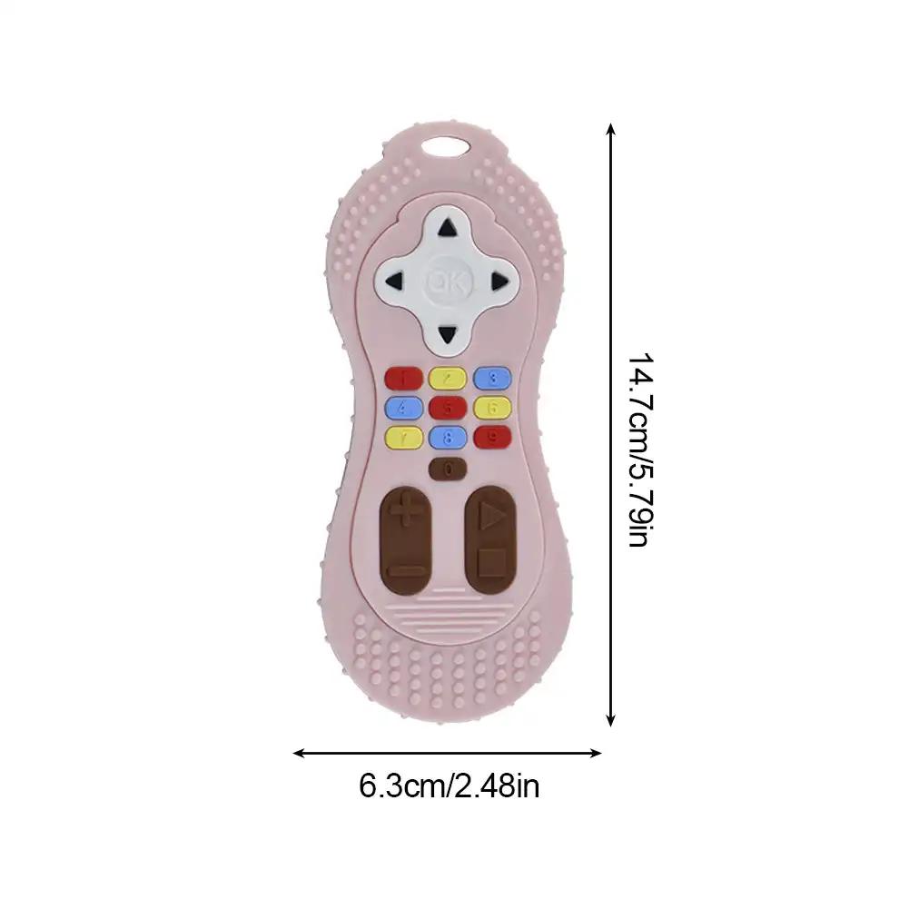 Non-Toxic Baby Silicone Teether Toys Remote Control Shape Teether Rodent Gum Pain Relief Teething Toy Kids Sensory Educational Healthcare