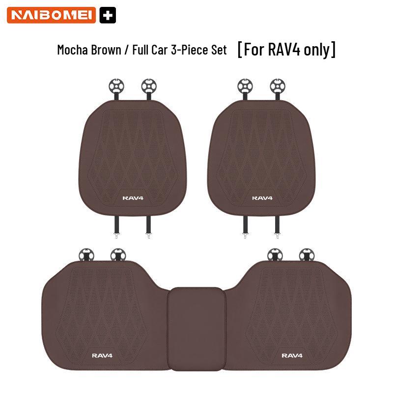 Perforated Leather Seat Cushion Set for Toyota RAV4 Front & Rear