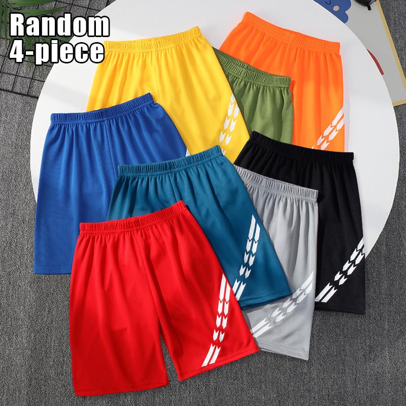 2/4 Pièces Ensemble d'Été Uni à Séchage Rapide Respirant pour Garçons Enfants Plus Grands Coupe Ample Sport Course Randonnée Outdoor Manches Courtes Short 140cm