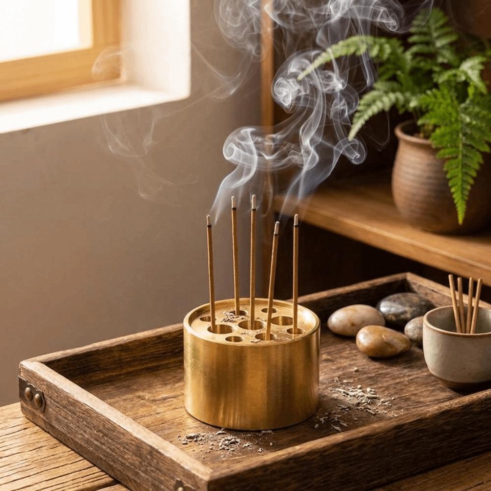 9 Holes Incense Burner Vintage Mini Vase Tibetan Incense Burner Incense Holder Study Office