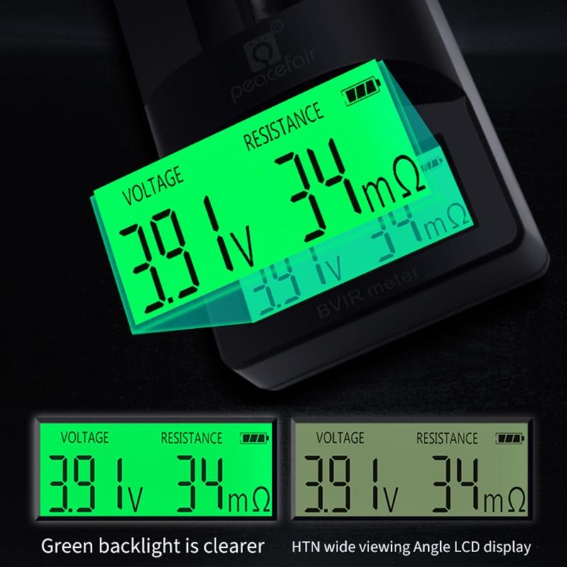 Battery Checker Tester with Backlight Lithium Internal Resistance Test Meter Battery Voltage Tester for AA/AAA Battery