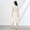 Nanyou Elegant Handmade Shell V-neck Embroidered Sleeveless Dress - Summer Vacation Style