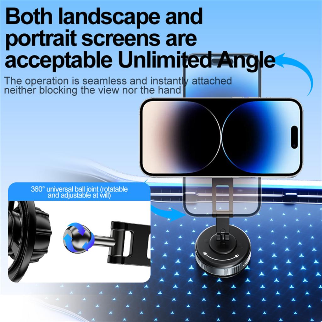 JY25-8 Suction Cup Magnetic Car Phone Mount Dashboard Stand Holder Strong Vacuum Adhesion for Navigation