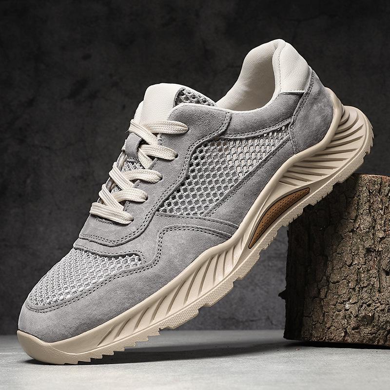 Men's Lightweight Versatile Mesh Low-Top Casual Shoes: Fashionable, Breathable, Outdoor-Friendly