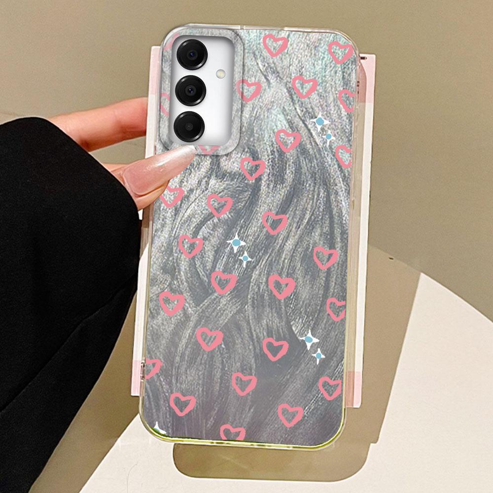 Niedliche rosa Liebesherz Handyhülle für Samsung Galaxy A55 A54 A34 A14 A24 A15 A25 A35 A56 A16 A26 A06 A53 Hülle Silikon Rückseite