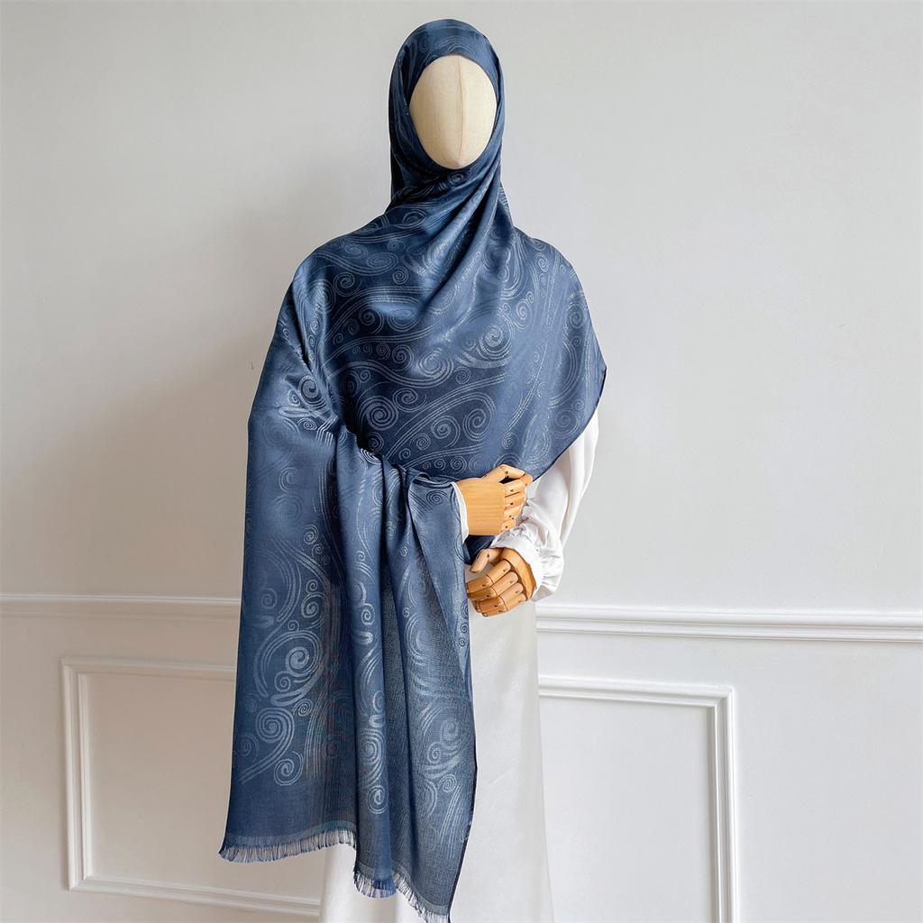 Luxury Paisley Pattern Women Hijab Gold Thread Jacquard Scarf Muslim Wraps Ramadan Islam Headscarf Shawl Turban Neckerchief