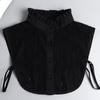 Women's Versatile White Ruffle Stand-Up Collar Dickey Sweater Accessory