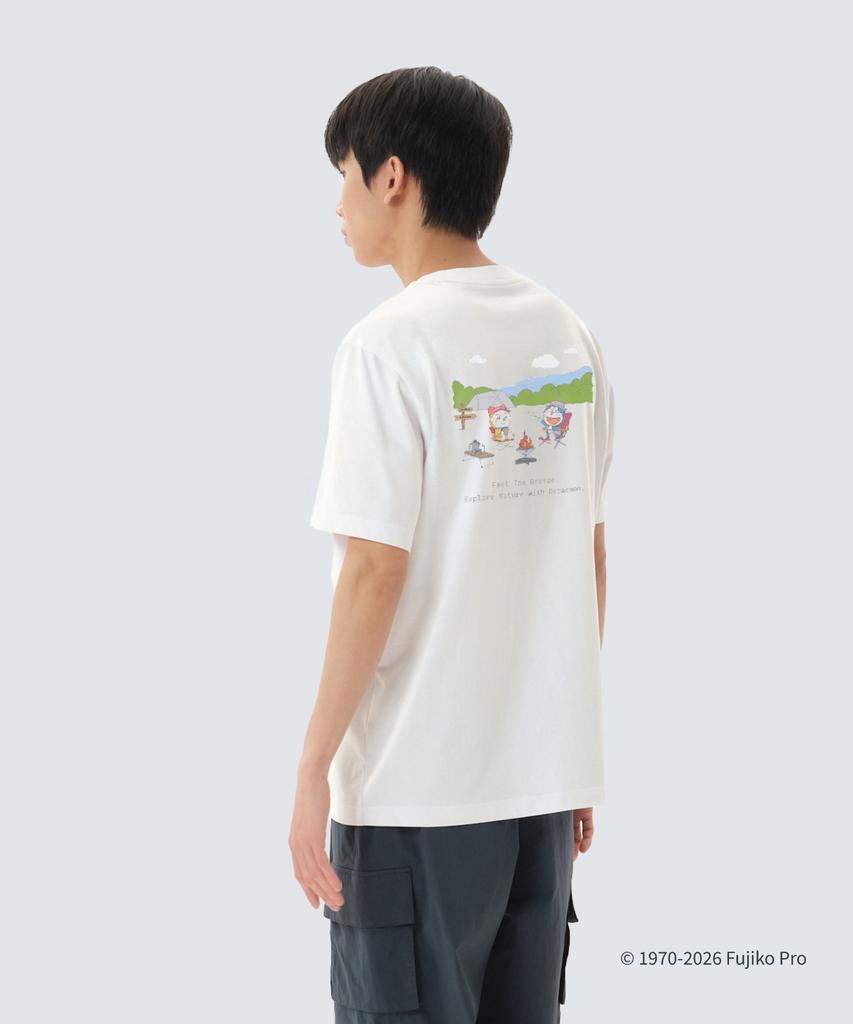 SNOWPEAK APPAREL [Snow Peak | Doraemon] Campfire Short Sleeve T-Shirt (S26Mufts95) Off White