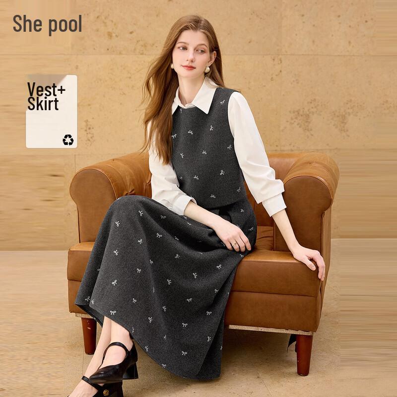 Tachi Women's Polka Dot Vest and Skirt Two-Piece Set
