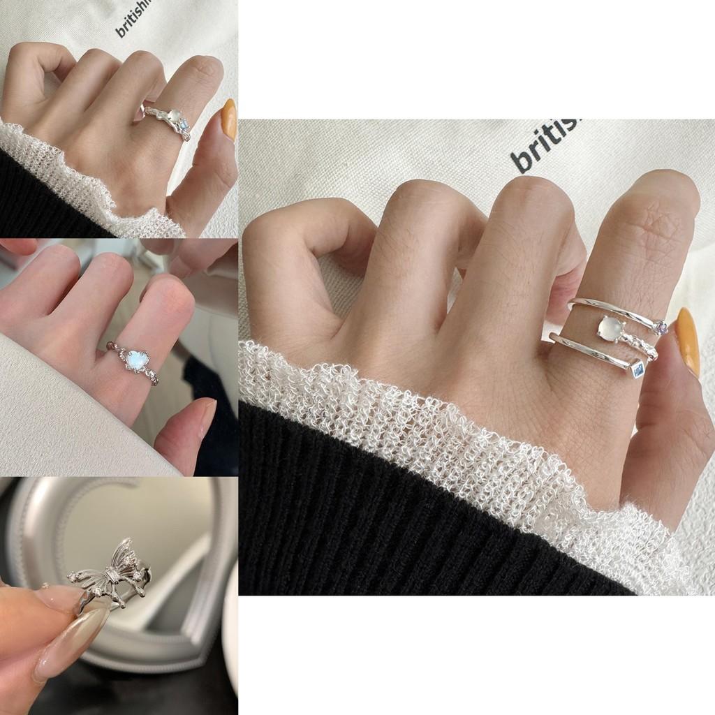 Contemporary Clear Moonstone And Zircon Ring For Women Offering Elegant And Distinctive Style