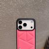 Für iPhone 17 Pro Hülle Dreieck Stepp Daunenjacke Design PU Leder TPU Handyhülle