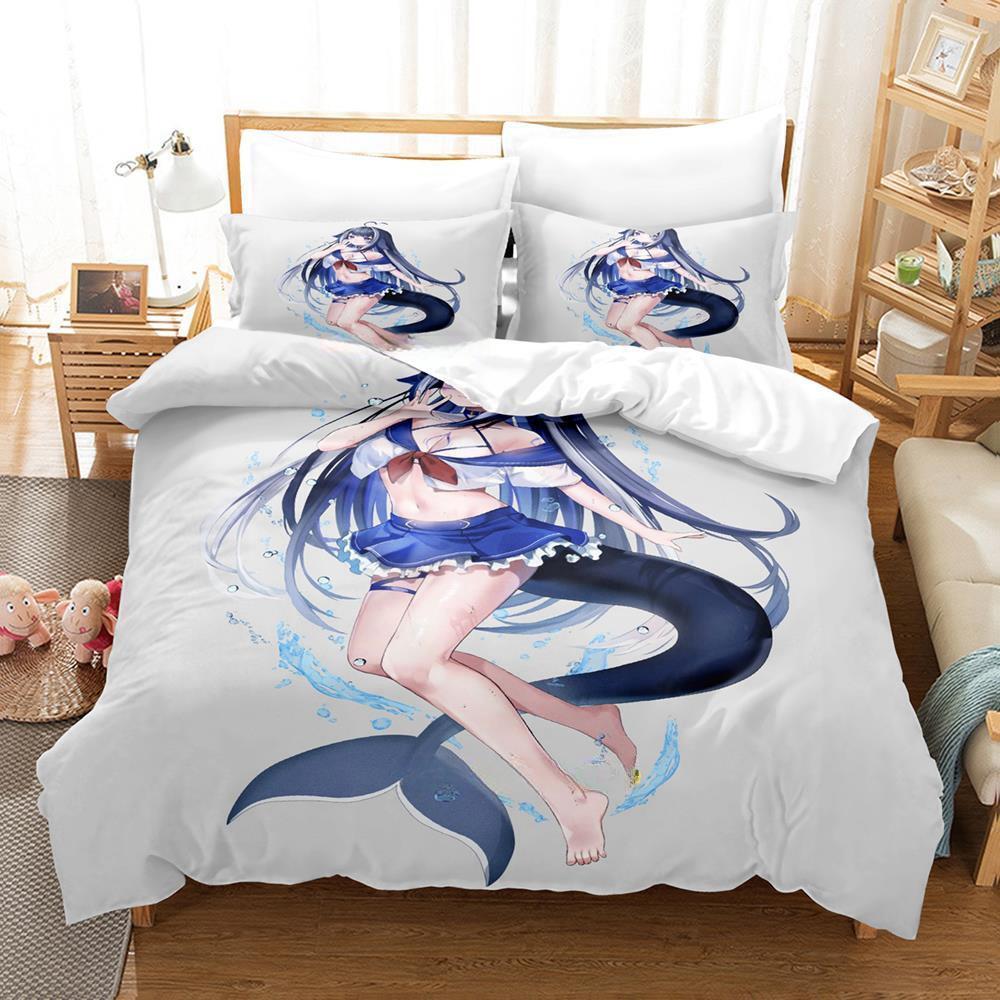 Anime Kawaii Girls Shylily Bedding Set Single Twin Full Queen King Size Bed Set Adult Kid Bedroom Duvet Cover Sets Home Textiles