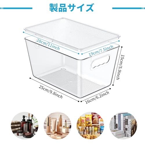 Transparent Storage Box with Drawers and Handles, Perfect for Storing Small Items In the Kitchen, Refrigerator, or On the Desktop. Waterproof, Dustpro