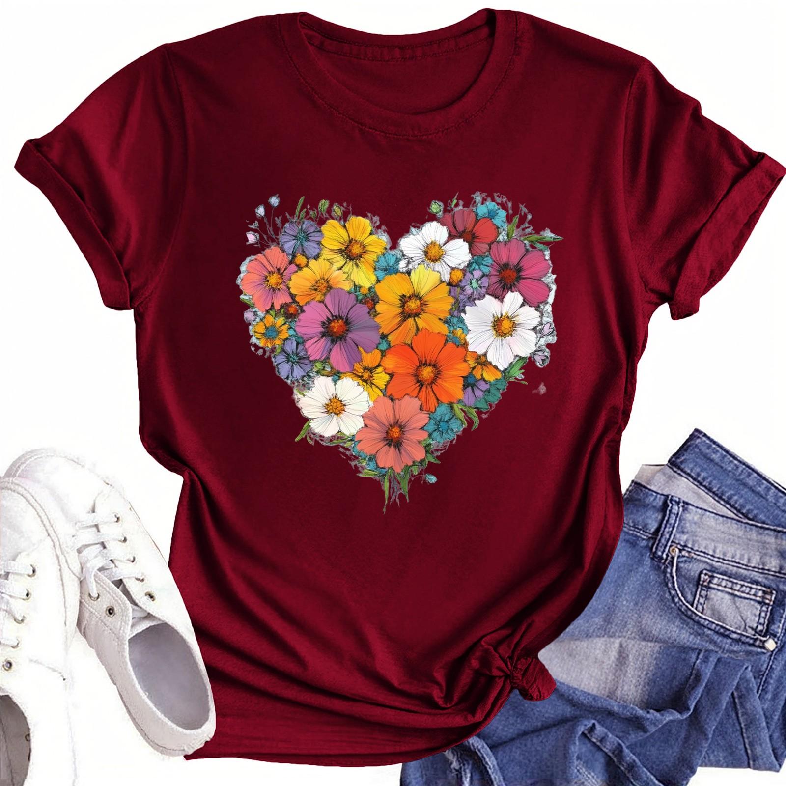 

Футболки с короткими рукавами для женщин, модные топы, легкие и мягкие повседневные летние наряды, одежда S винный