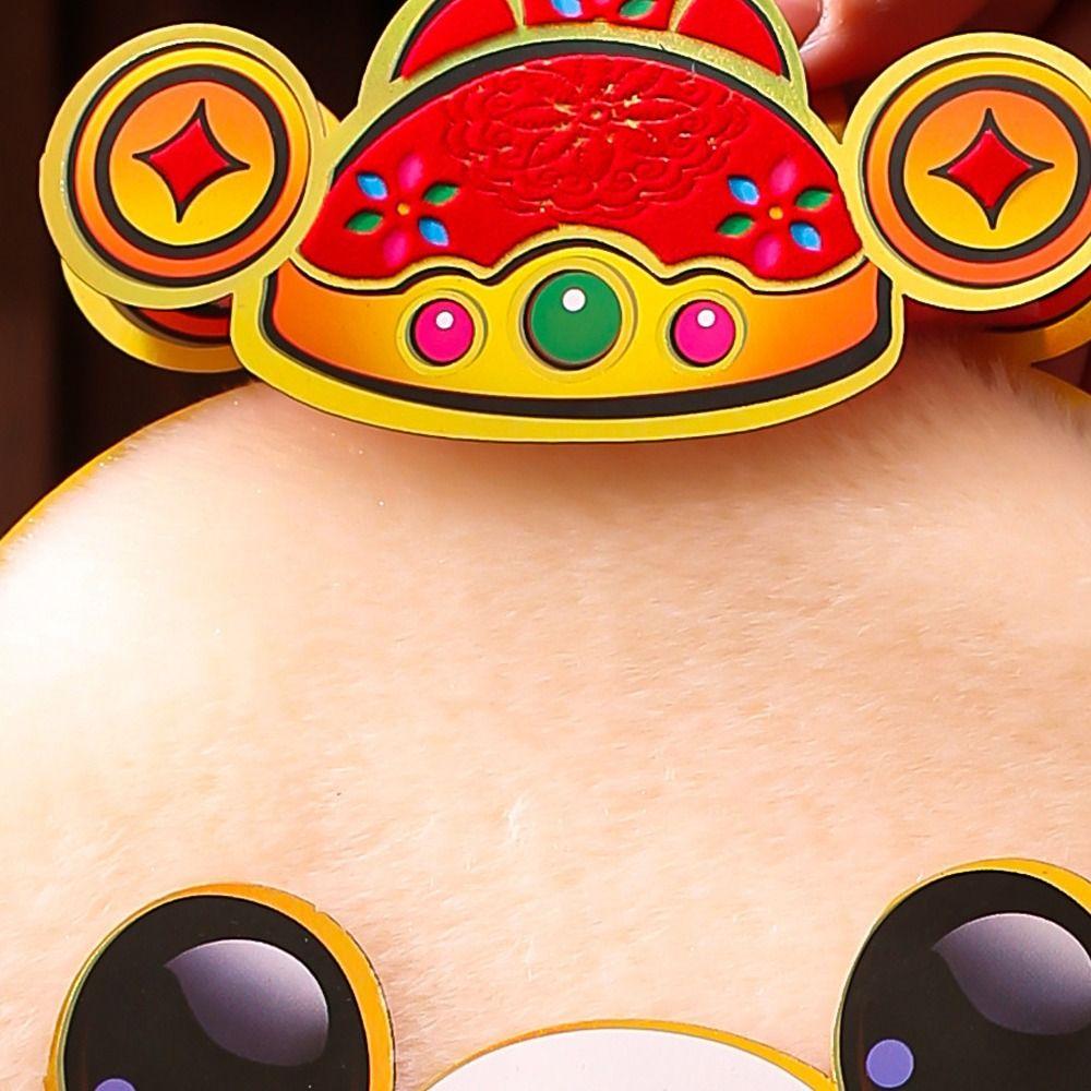 3D 2025 New Year Door Sticker Flocking Paper Lucky Wall Sticker Wedding Celebration