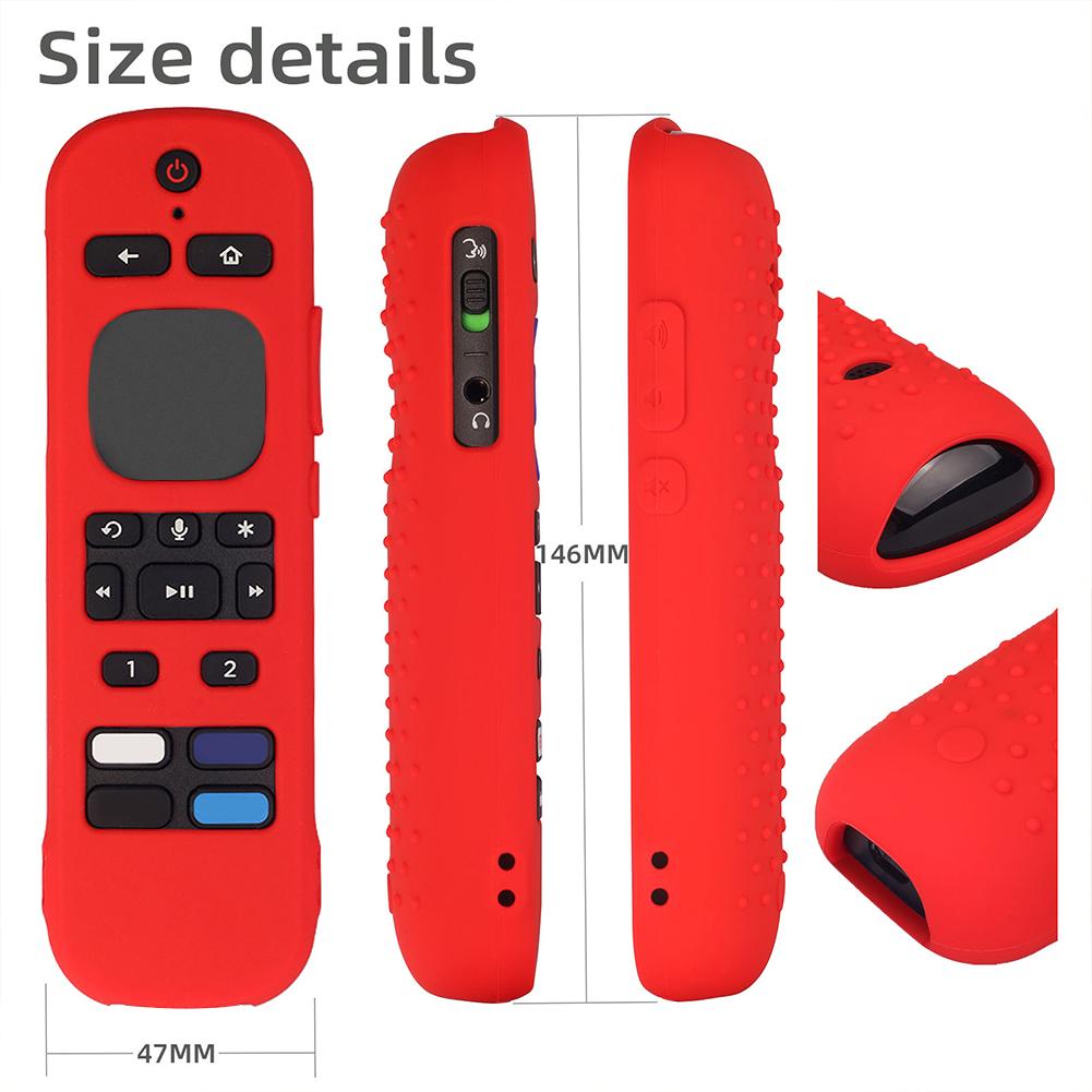 Soft Silicone Protective Cover Replacement Smart TV Remote Control Cover for Roku Voice Remote Pro/RC-MC1 for Roku Ultra 2025 TV