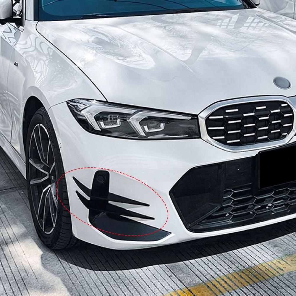 4Stk/Set Auto Frontstoßstange Nebelscheinwerfer Seitenfinnen Lippe Splitter Luftblende Passform Für BMW 3er G20/G21 LCI 2023+ M Sport