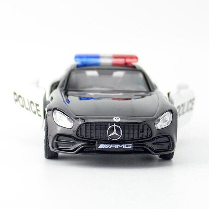 1/36 Scale Benz AMG GTS Police Car Model Car Diecast Toys for Kids Boys Gift Pull Back