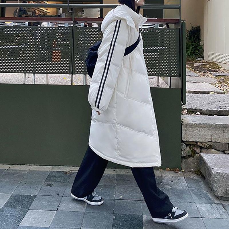 

2024 зимняя женская куртка, пальто, длинные парки, женское пуховое хлопковое пальто с капюшоном, толстые теплые куртки, ветрозащитное повседневное студенческое пальто XL