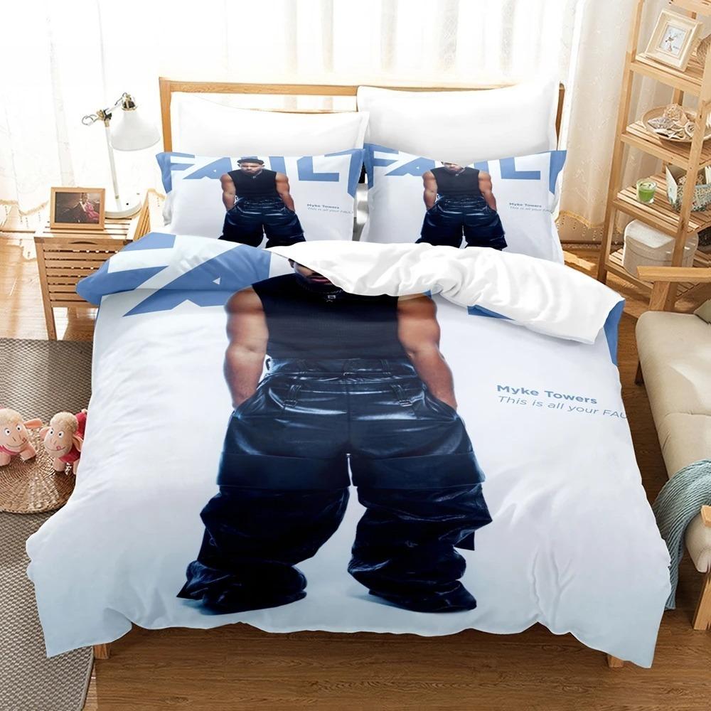 3D Print Rapper M-Myke Towers Bedding Set Single Twin Full Queen King Size Bed Set Adult Kid Bedroom Duvetcover Sets