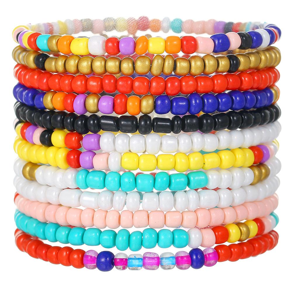 JYL TS Bracelet Ins Style Bead  Couple Design Enhances Relationship Luck ZJ12935 морская волна