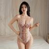 Sex Underwear Lace Embroidery Hollow Pajamas Sexy Suspender One-piece Waist Transparent Temptation Mesh Set