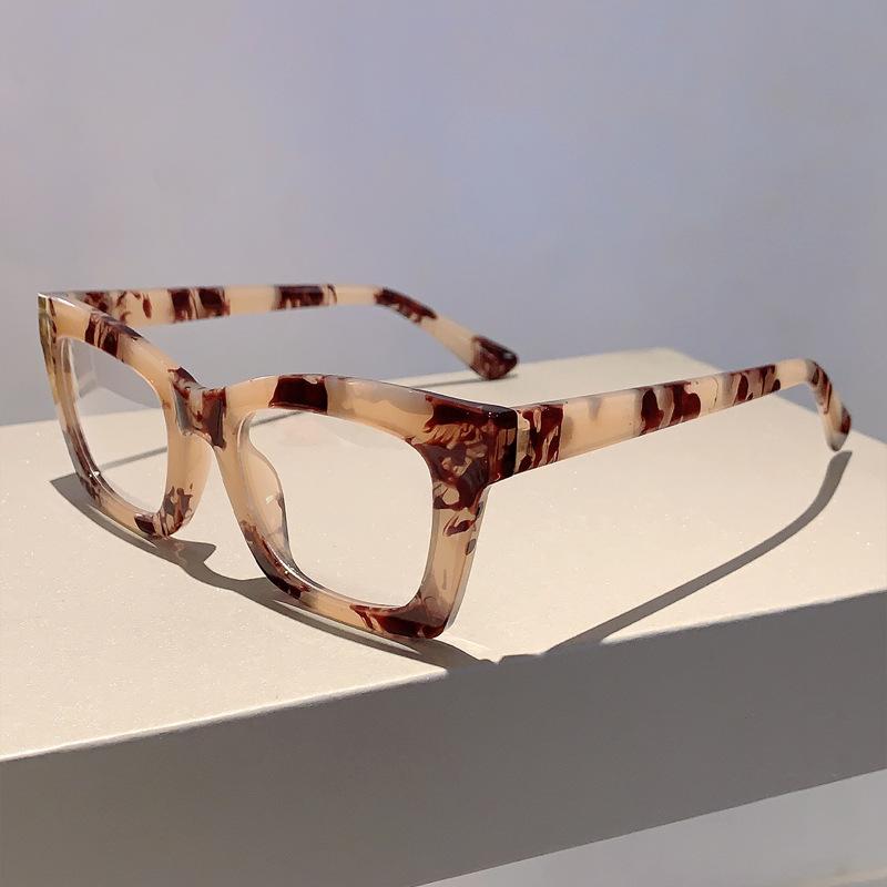 Vintage Anti Blue Light Square Glasses Women For Men Luxury Brand Designer Sexy Ladies Trendy Myopia Prescription Optical Frame