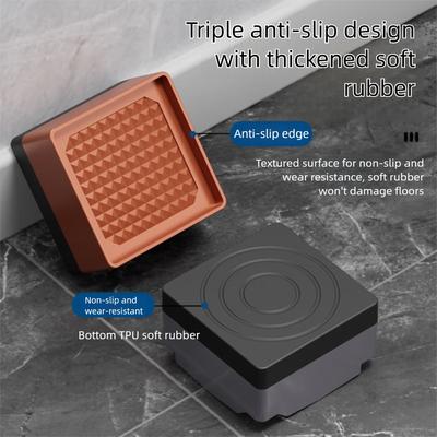 Heavy-Duty Bed Risers Furniture Risers Non-slip Square Bed Lifter Adjustable Washing Machine Support Desk Sofa Chair Legs