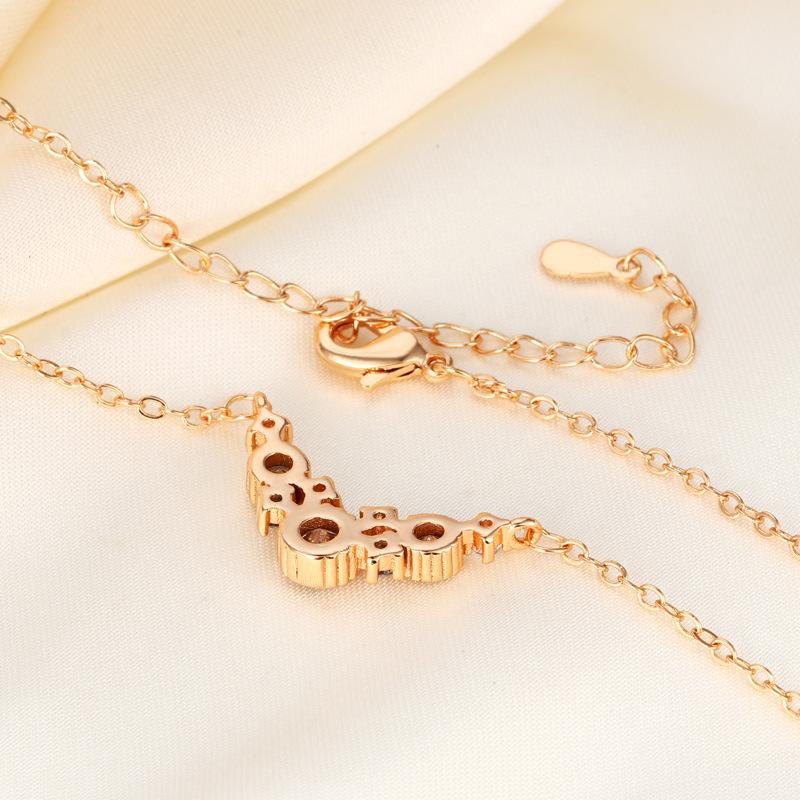 Seiko full diamond Mickey necklace personalized creative niche design collarbone chain short