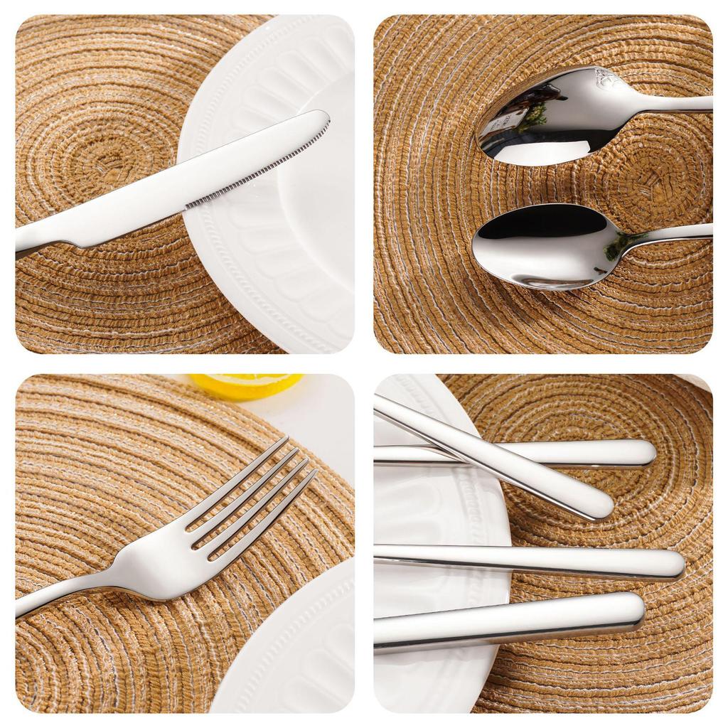 2025 Stainless Steel Western Cutlery Set: Thick 304 Stainless Steel Steak Knife, Fork & Spoon