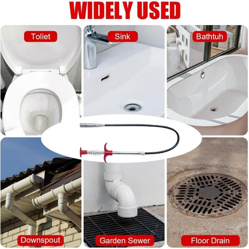 Drain Clog Remove Tool With 4 Claws Bendable Hose Pickup Reaching Assist Tool for Home and Kitchen Sink, Drains, Toilet